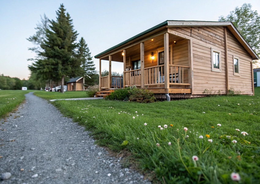 Бытовка 2,3х8 м + Терраса